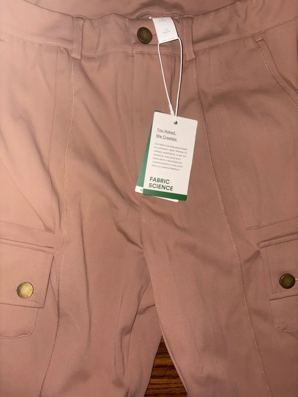 Halara DayStretch Mid Rise Pockets Hiking Cargo Bootcut Pants| Light Brown/Taupe - Picture 8 of 8